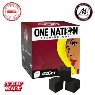 One Nation Küp Kömür 26 mm 1 kg